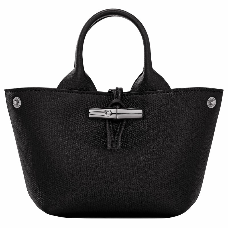 Longchamp Le Roseau XS Kadın El Çantası Siyah Türkiye | 10278HFP001